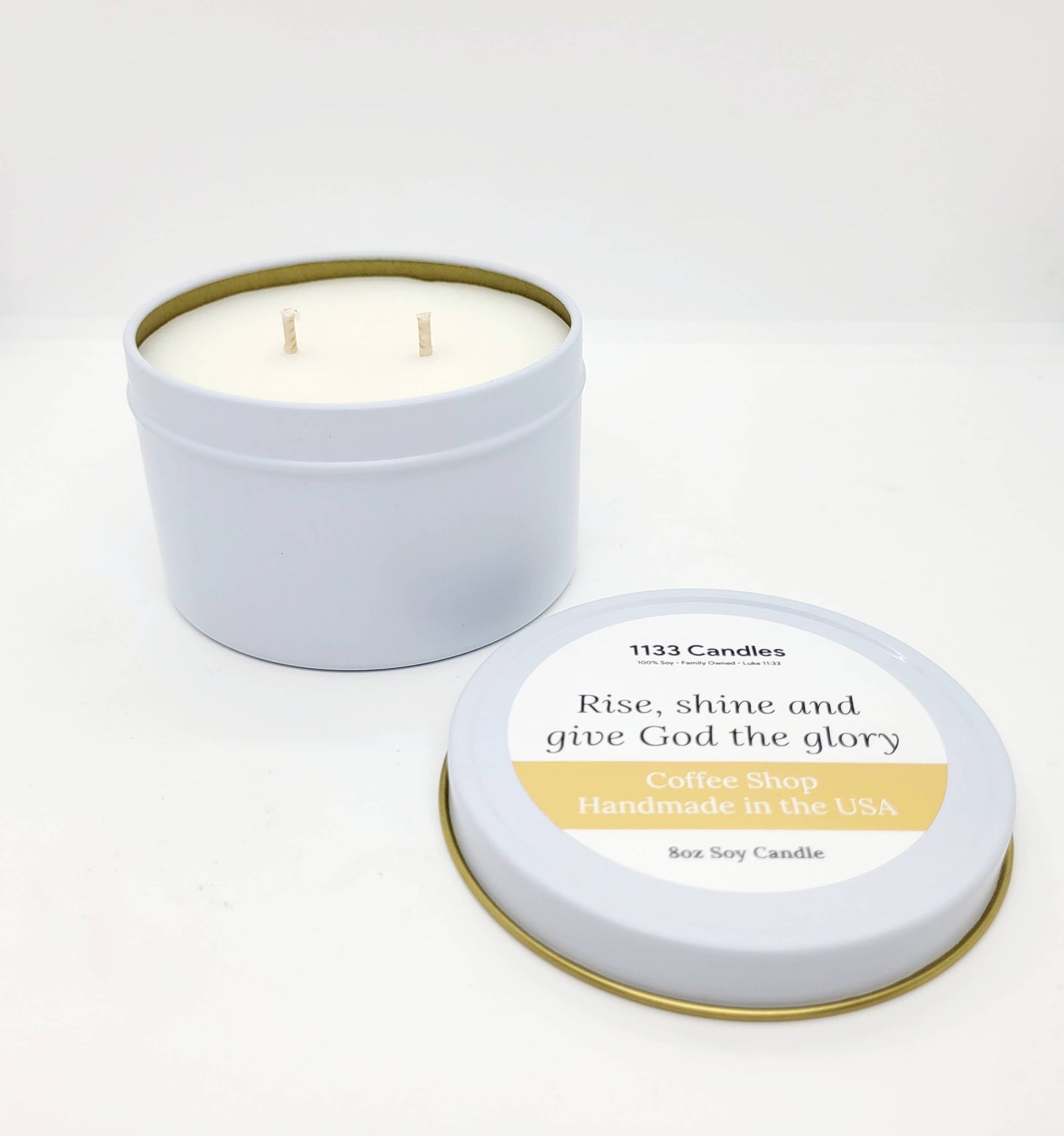 1133 Candles - 8oz Fall Candle | Rise and Shine | Coffee Candle