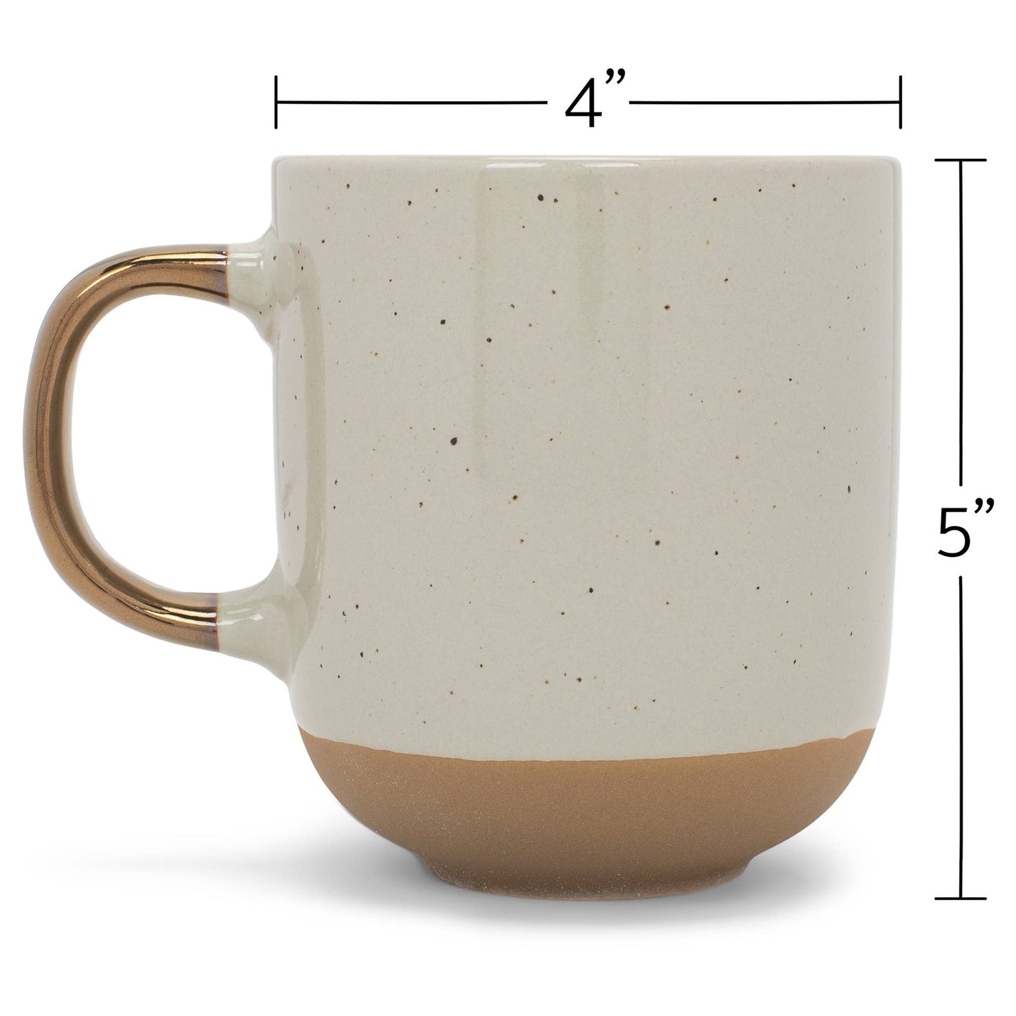 EAST AVENUE - 2-Tone Speckled Mug 4-Pack Gray Ceramic