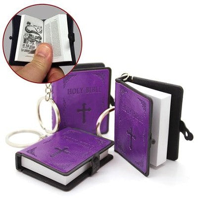 Smallest Bible Keyring, X-Large, Violet