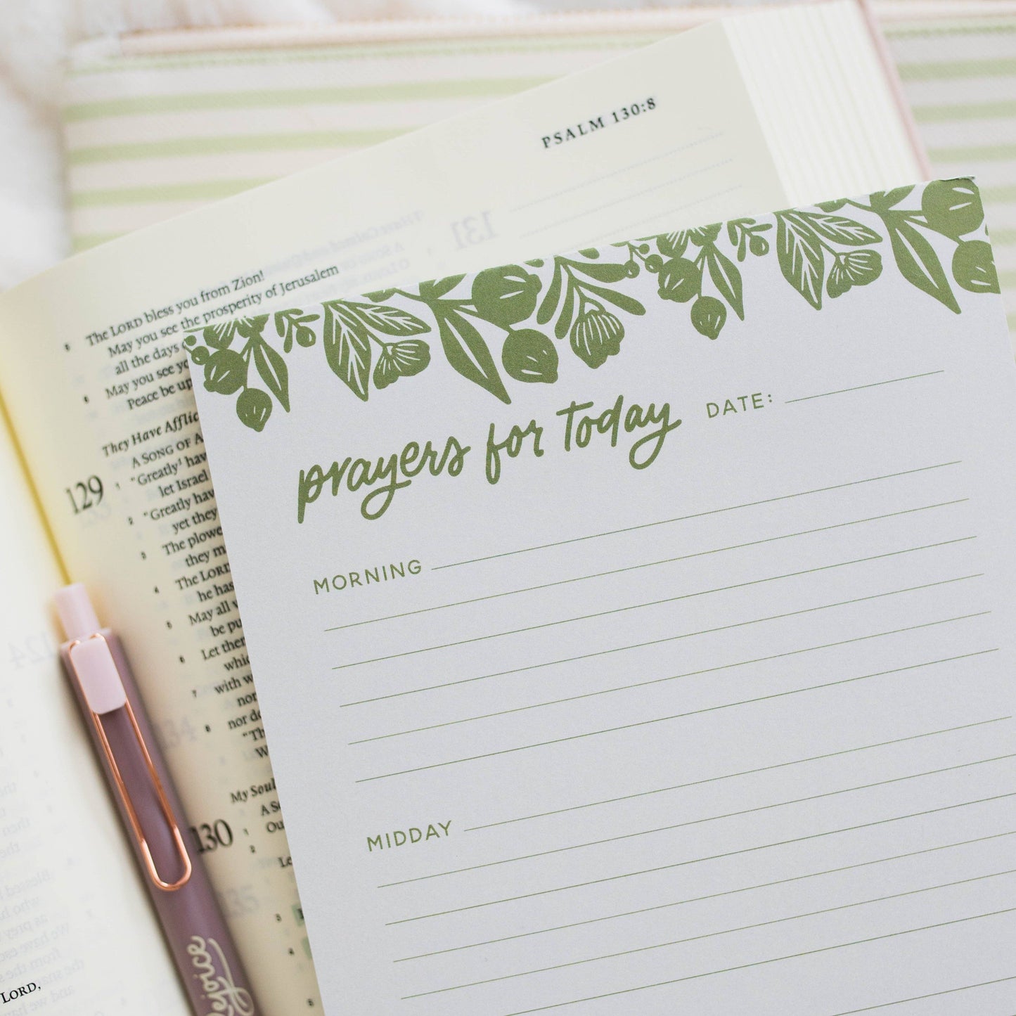 The Daily Grace Co - Prayers for Today Notepad | Green Laurel