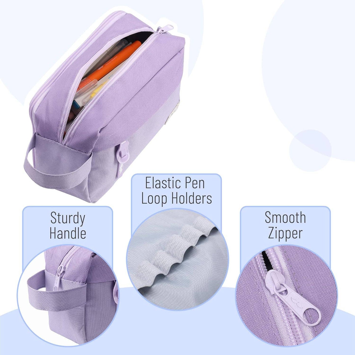 Mr. Pen - Large Capacity Pencil Case - 5 Color Options Available