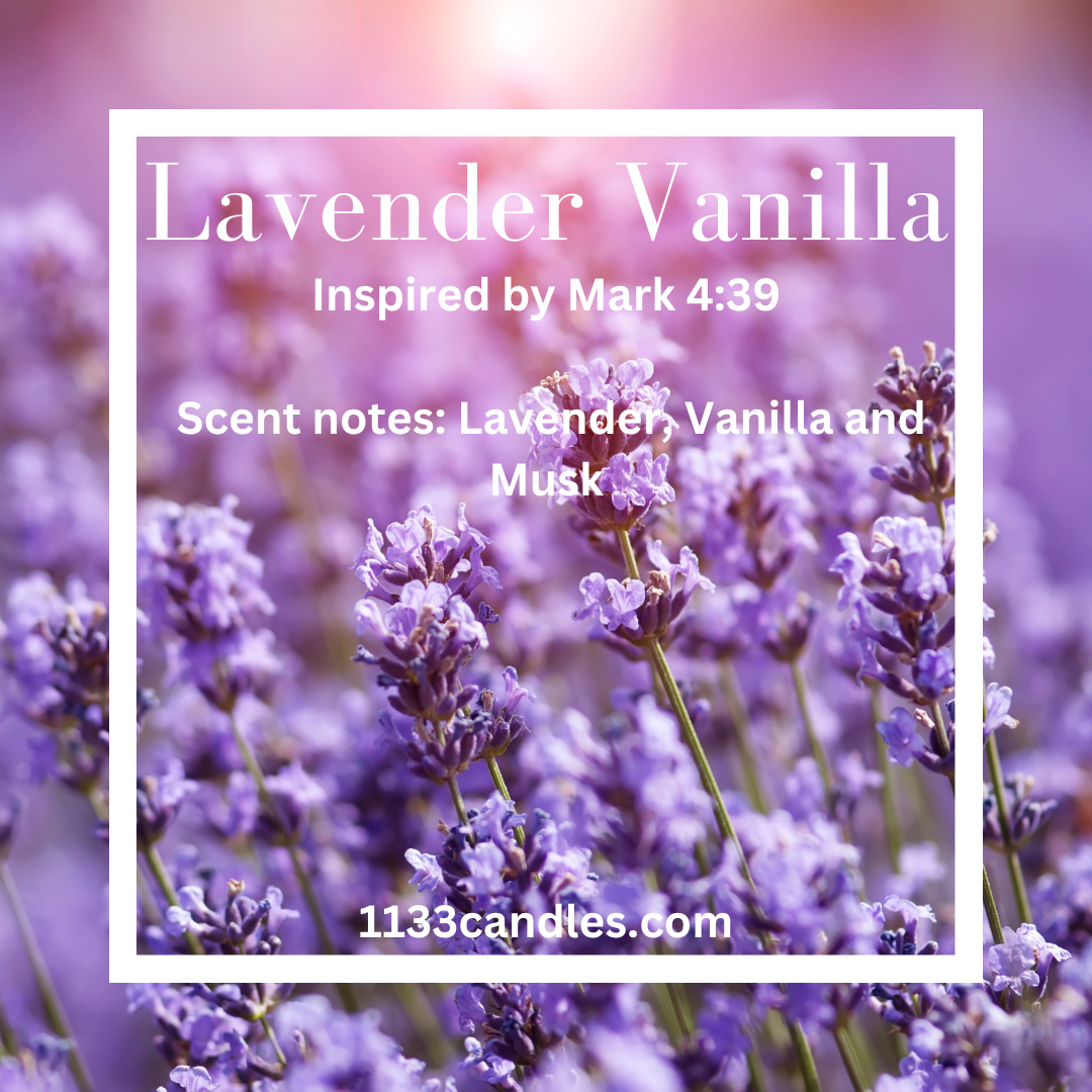 1133 Candles - 4oz Lavender Vanilla Candle | Christian Candle | Mini Candle