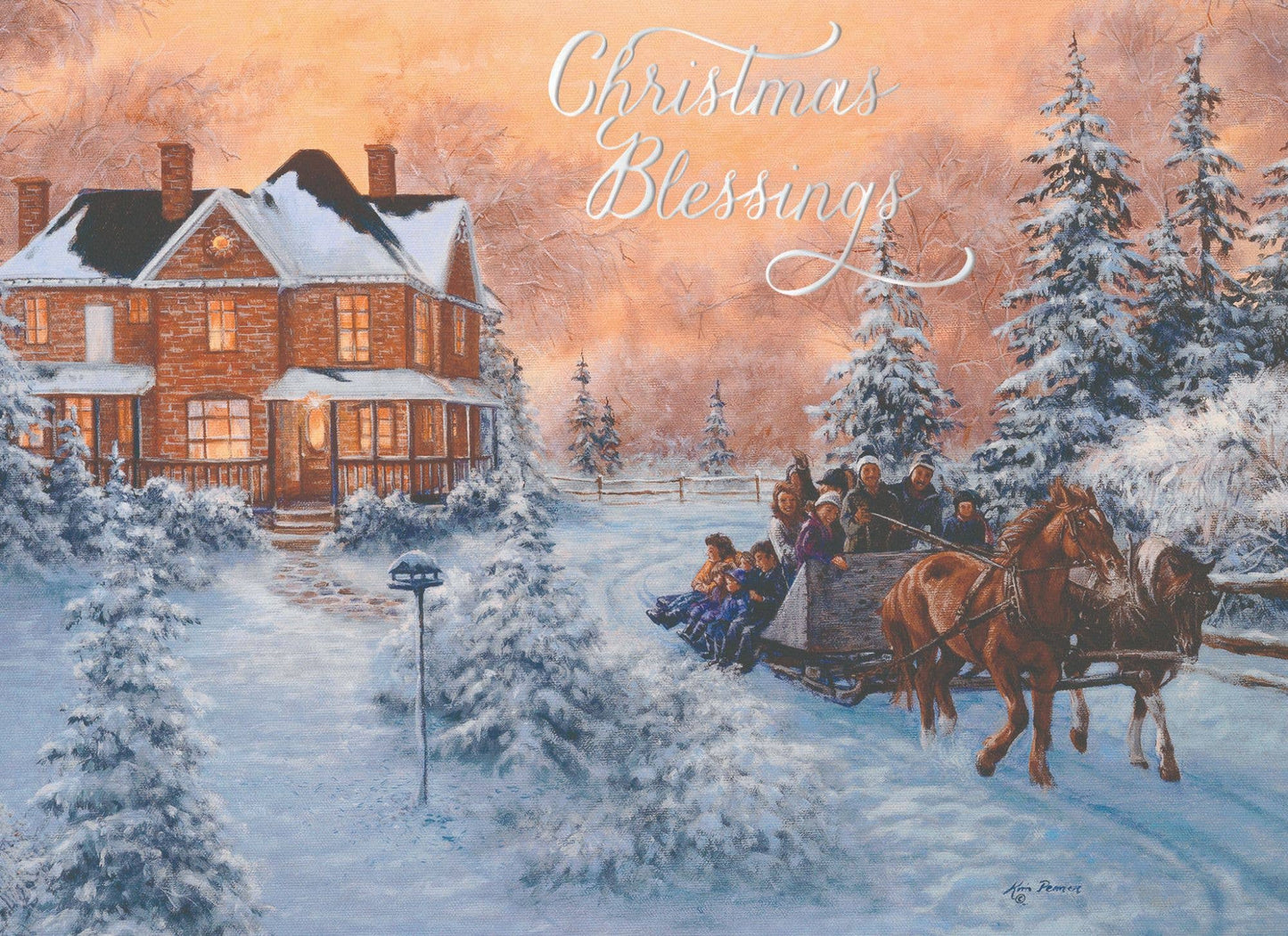 Crown Point Graphics - Religious Boxed Christmas Cards - Winters Glow, KJV