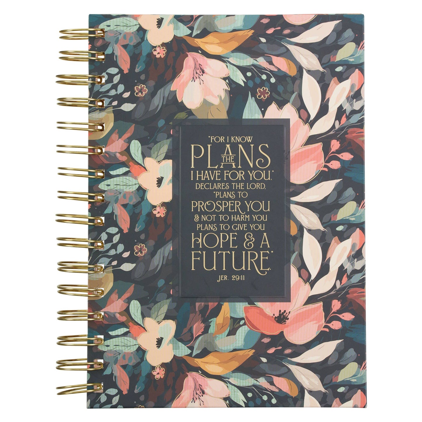 Christian Art Gifts - Journal Wirebound Black For I Know the Plans Jer. 29:11