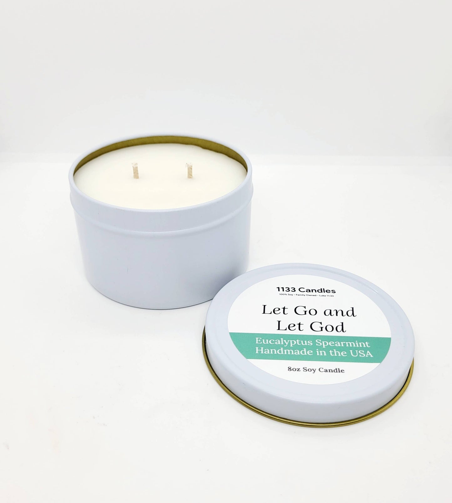 1133 Candles - 8oz Winter Candle Eucalyptus Spearmint | Christian Candle