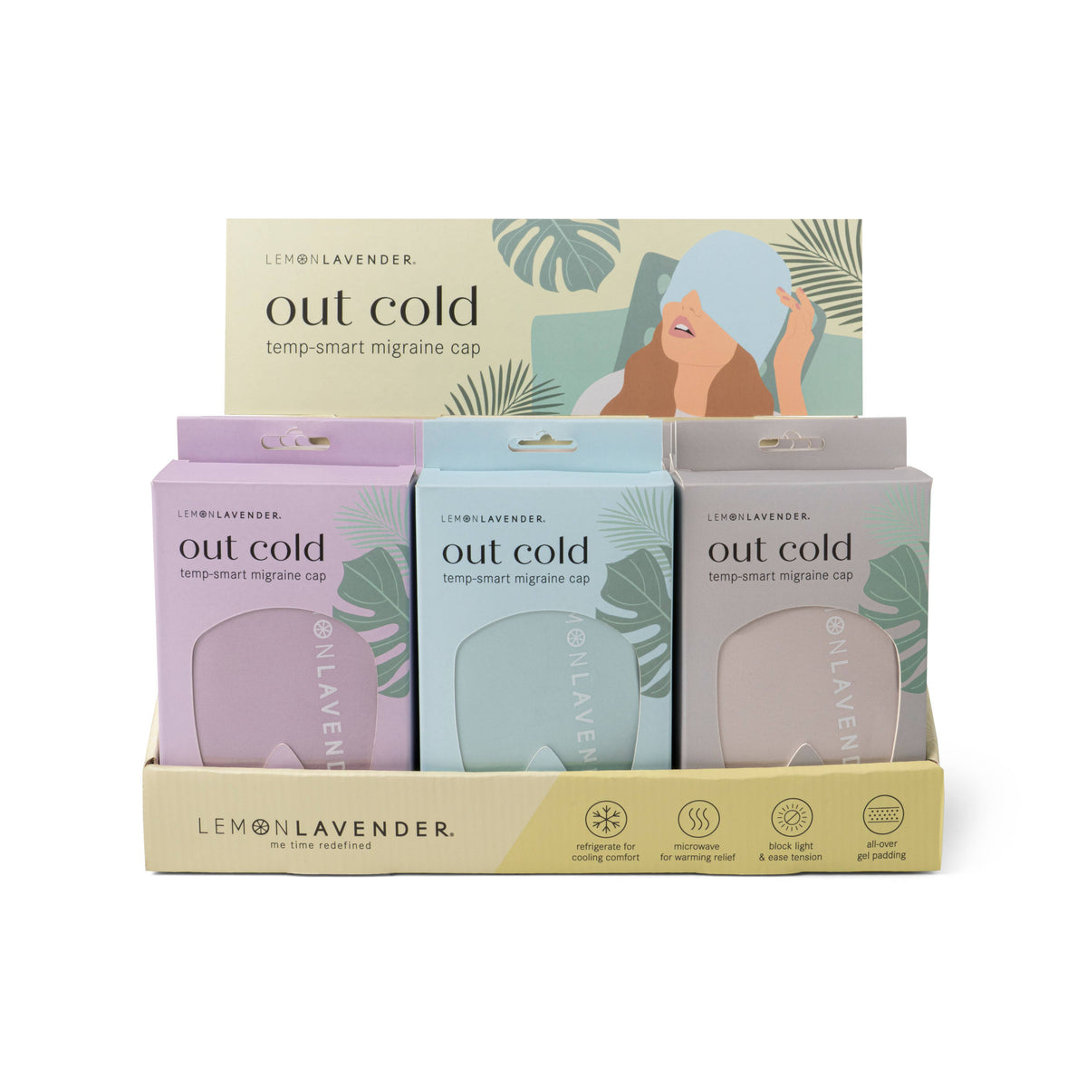 DM Merchandising - Lemon Lavender Out Cold Temp-Smart Migraine Cap