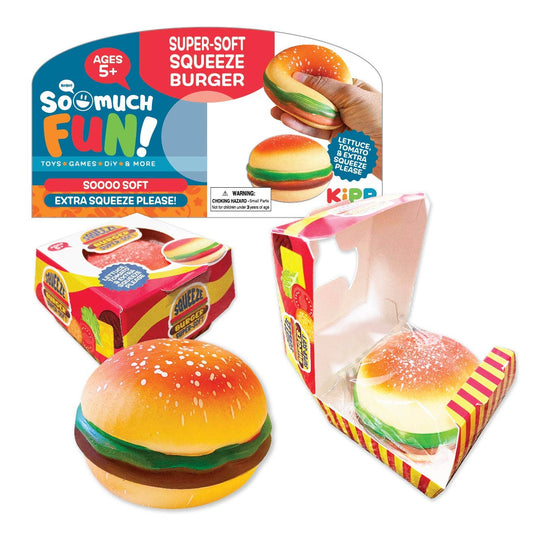 Novelty Closeout - So Much Fun! Soft Squeeze Burger with Box Toy