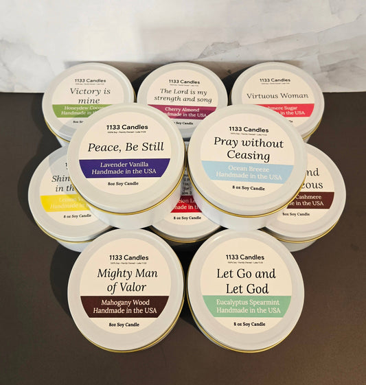 1133 Candles - Soy Candle Bundle of 10 | Faith Based | Made in USA