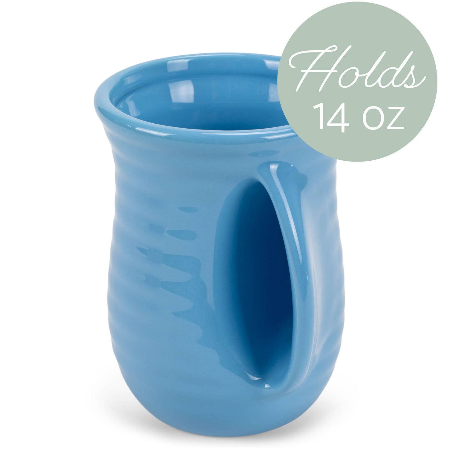 EAST AVENUE - Handwarmer Mug Ribbed Blue 14 Oz