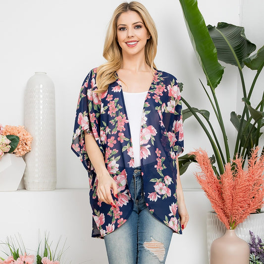 Lightweight Flower Printed Kimono