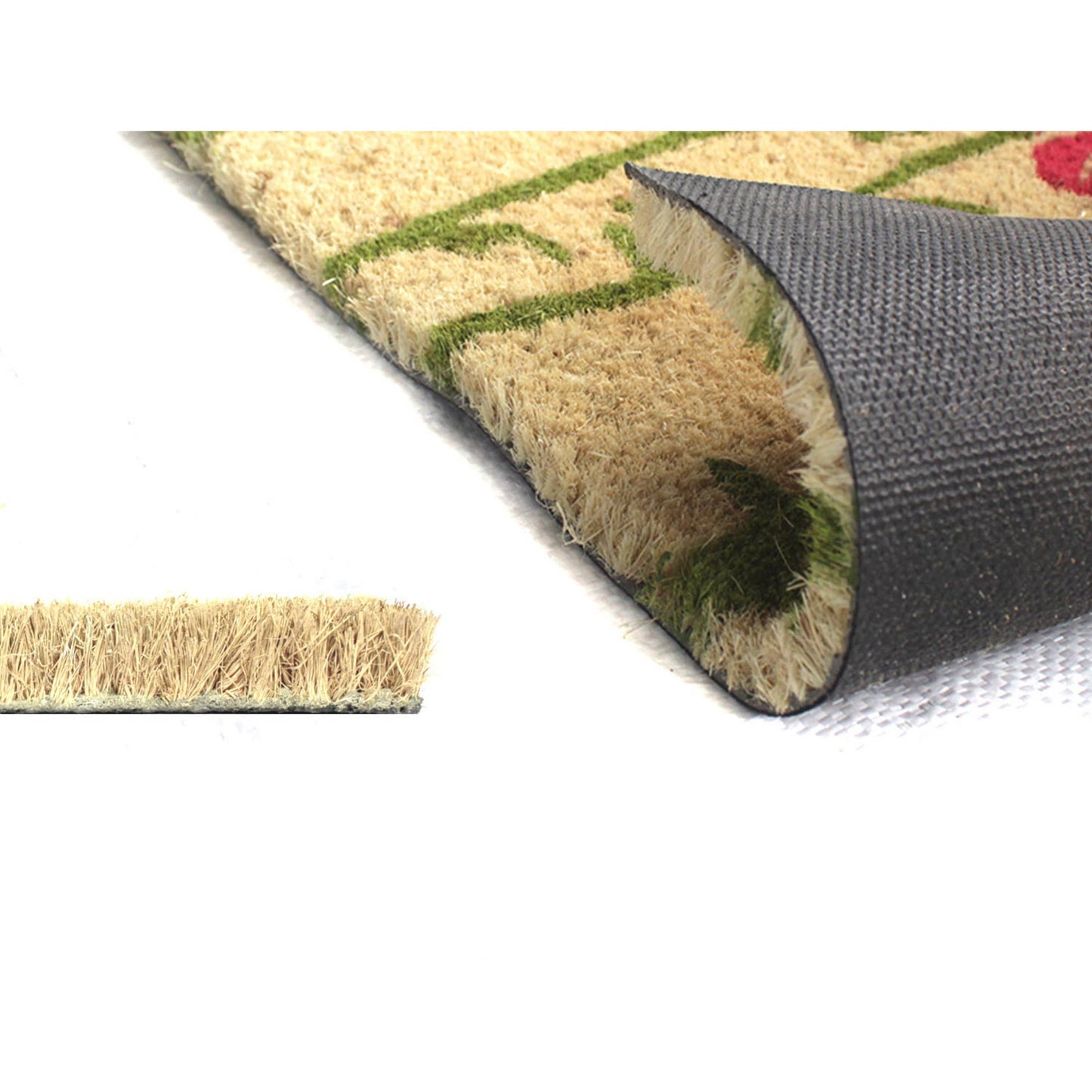 RugSmith - Welcome Pink Flowers Doormat