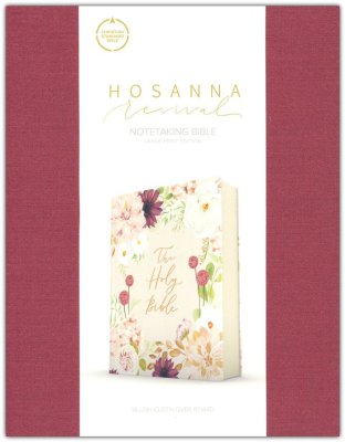 CSB Notetaking Bible, Large Print Hosanna Revival Edition, Blush Cloth-Over-Board