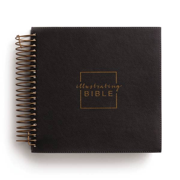 HarperCollins Christian Publishing - Illustrating Bible NIV - Spiral Bound Journal, Dark Gray