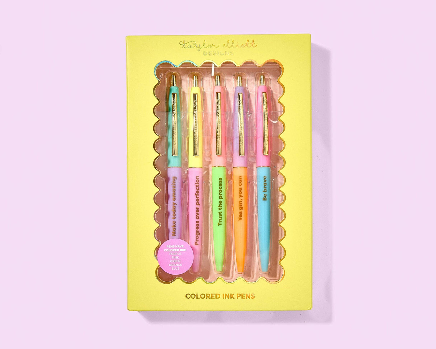 Taylor Elliott Designs - Pen Set - Motivational - Affirmations - 5 Piece Set