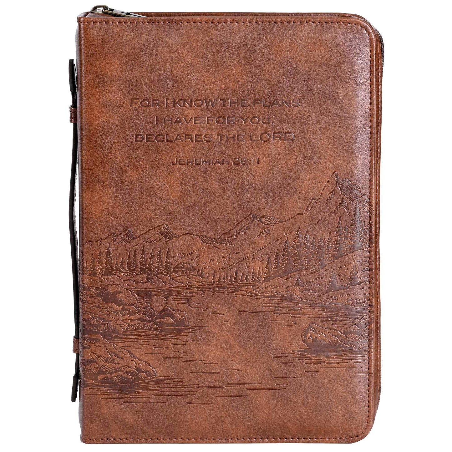 Magnolia - White Dove Bible Case For I Know The Plans Brown Lg