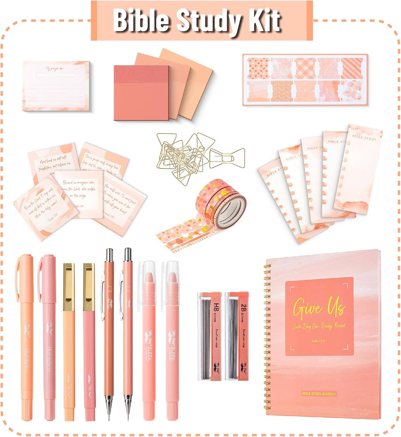 Mr. Pen - Sunset Blush Mr. Pen Bible Journaling Kit for Women