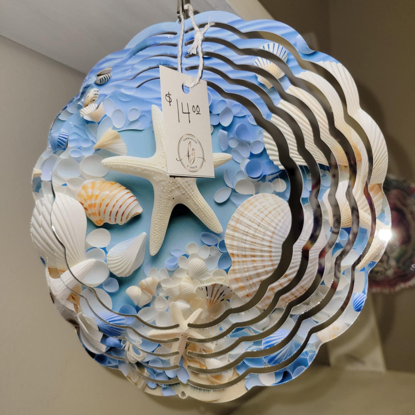 Farmhouse & Grace- Metal Wind spinner, STARFISH