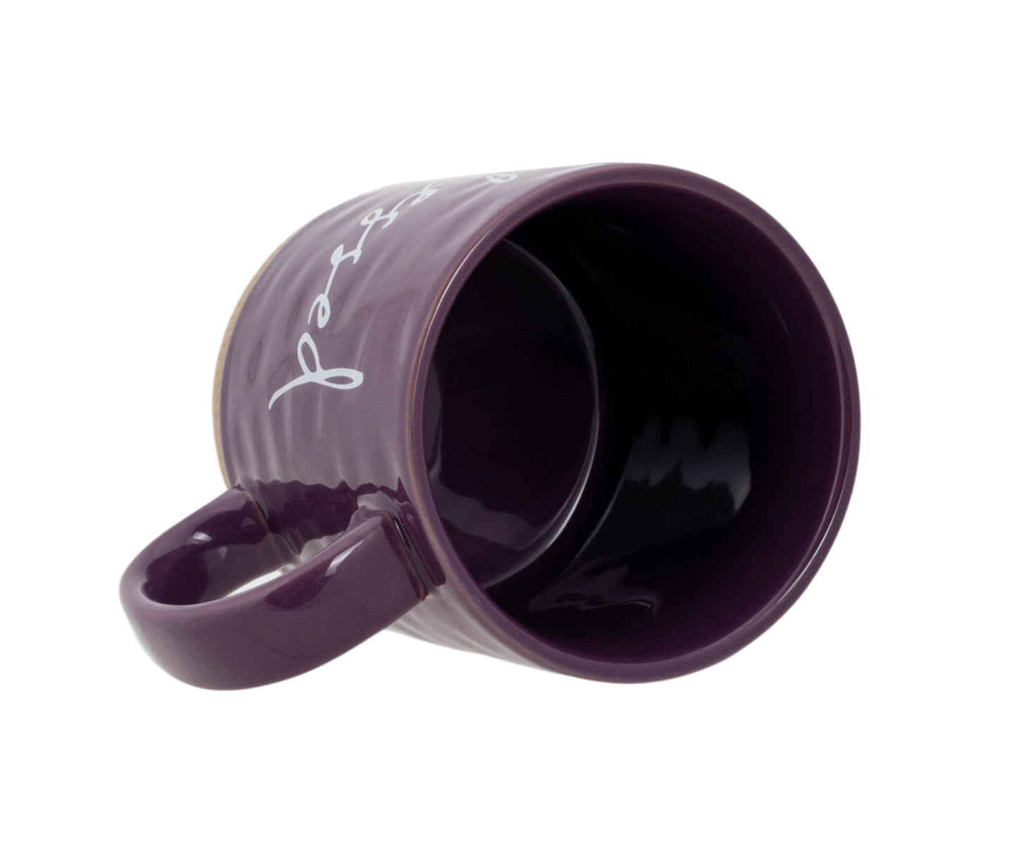 EAST AVENUE - 4-Pack Ceramic Mugs Blessed Purple Raw-Bottom