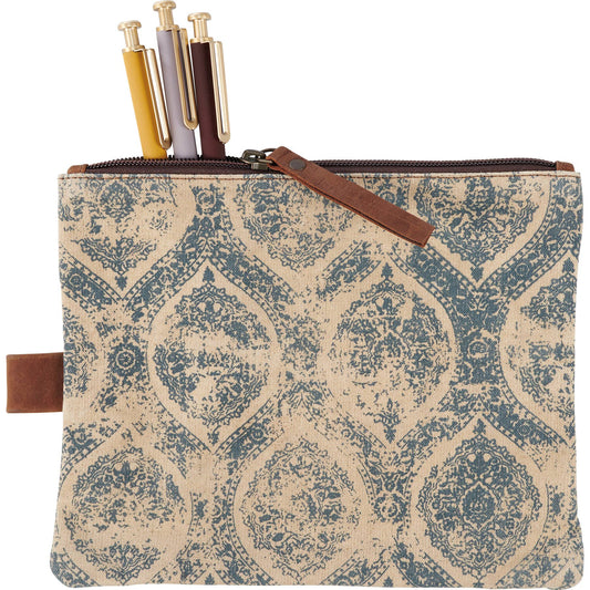 Primitives by Kathy - Indigo Zipper Pouch