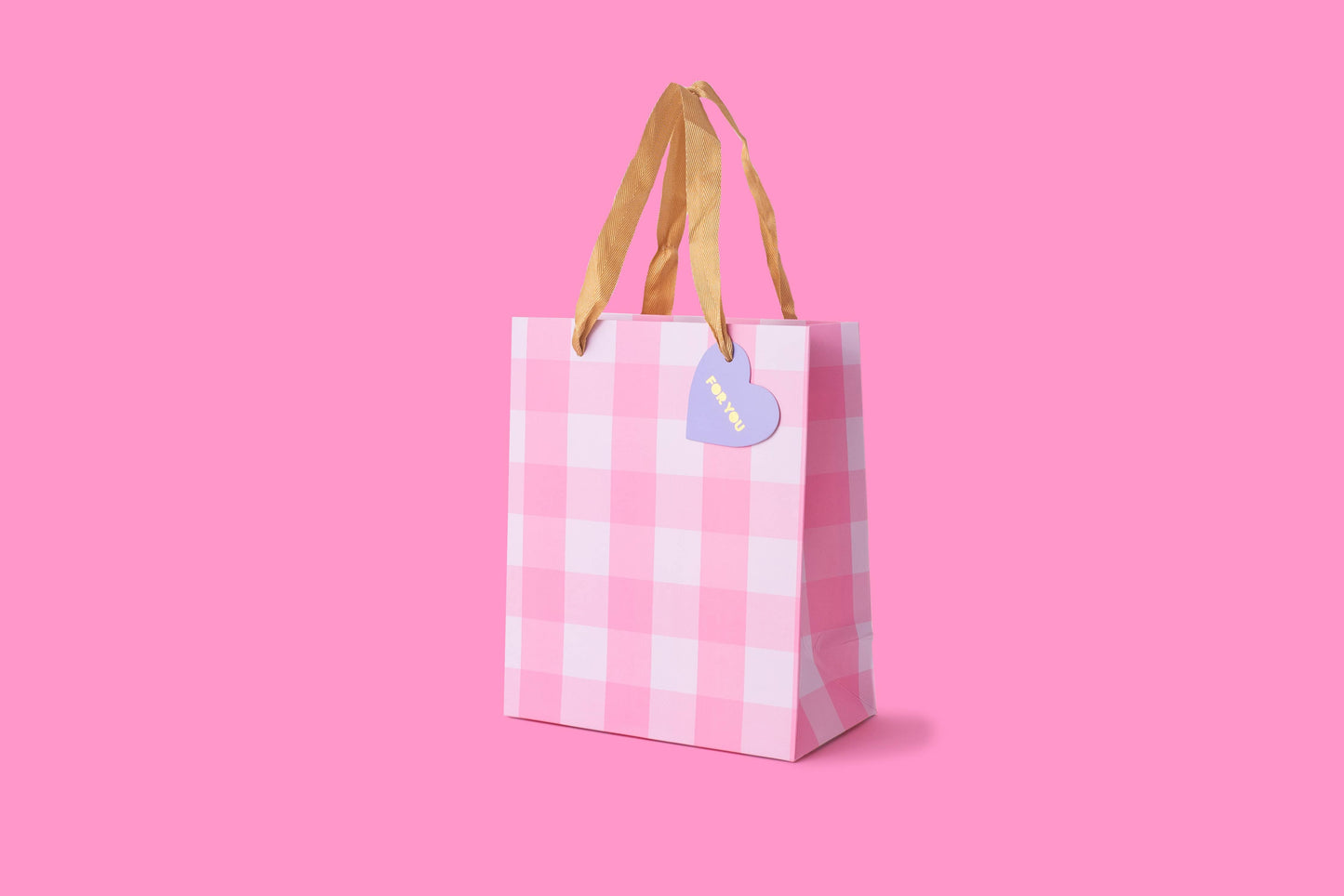 Taylor Elliott Designs - Gift Bags - Pink Gingham - Assorted Sizes to Choose From