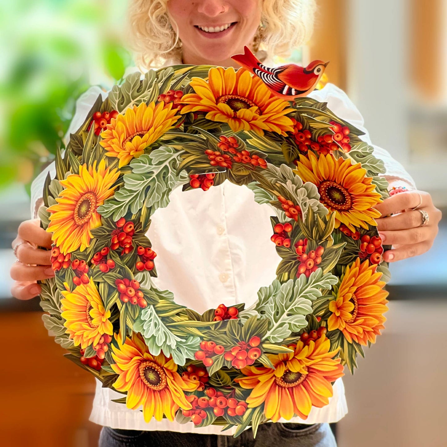 FreshCut Paper LLC - Harvest Wreath (6 Pop-up Fall Greeting Cards)