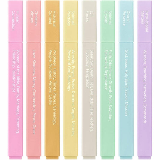 Mr. Pen - Bible Highlighters Color Coding 8 Pack
