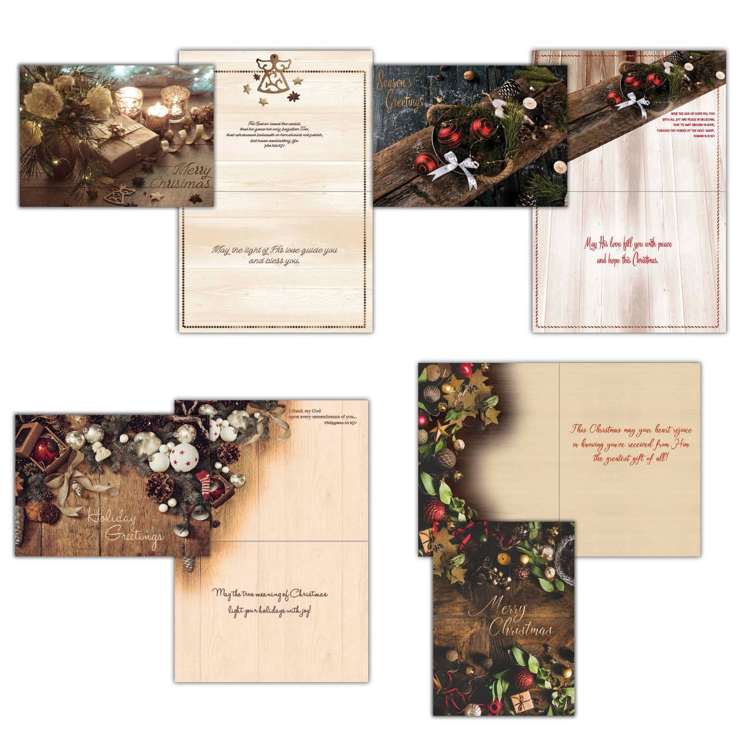 Crown Point Graphics - Rustic Christmas  - Boxed Christmas Cards, Box of 12