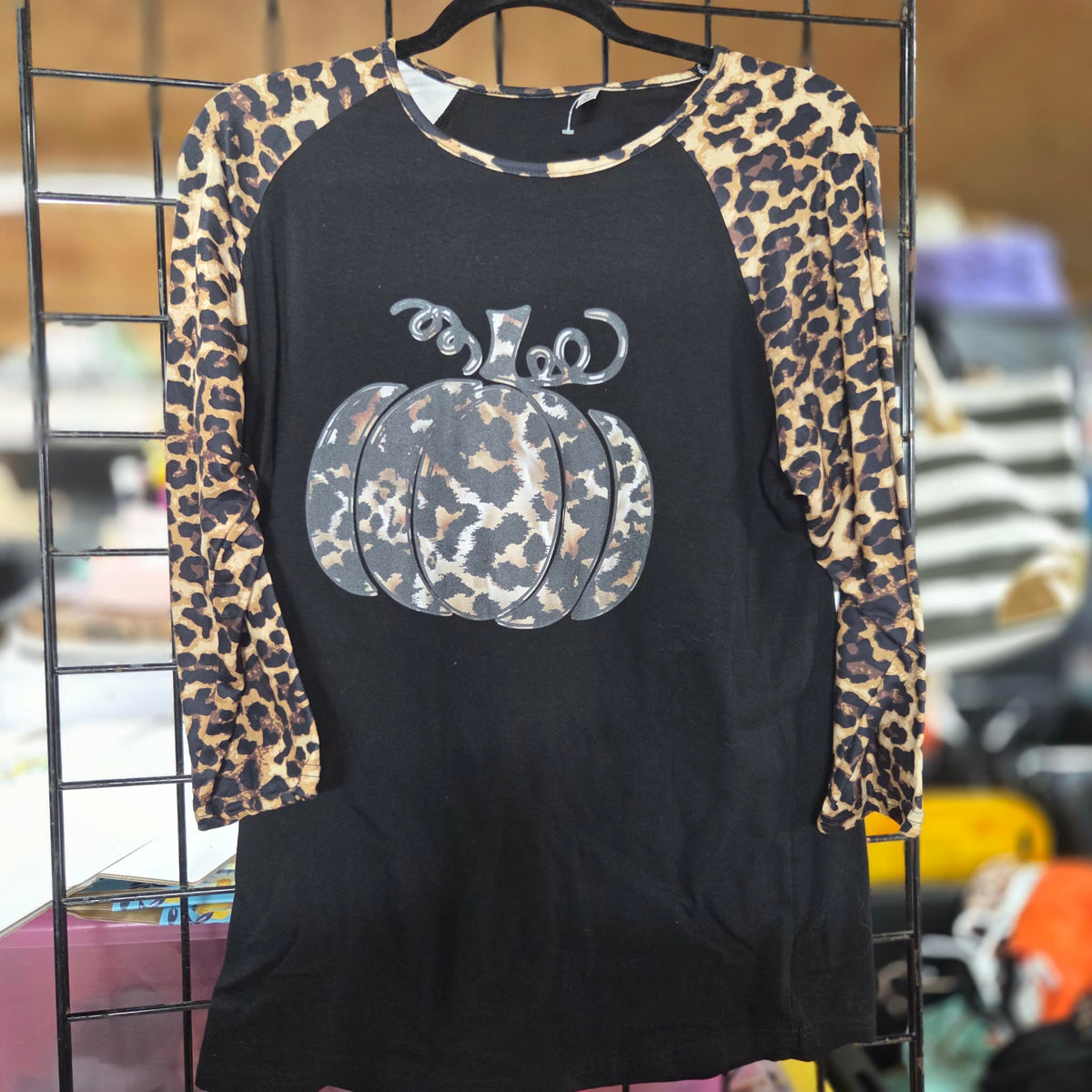 Saving Grace Tee Co- Leopard print pumpkin