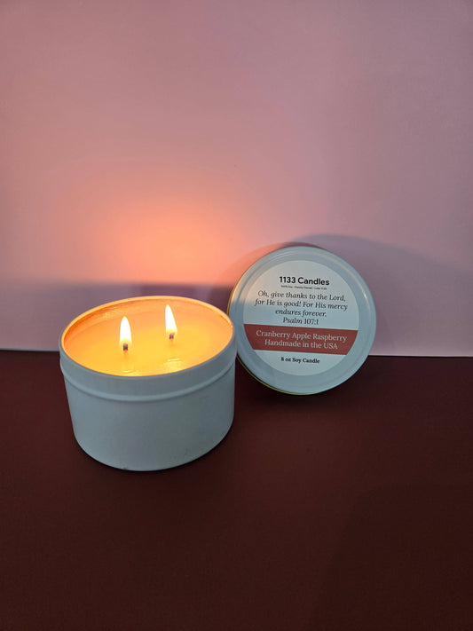 1133 Candles - Thanksgiving: Cranberry Apple Raspberry Candle - Give Thanks