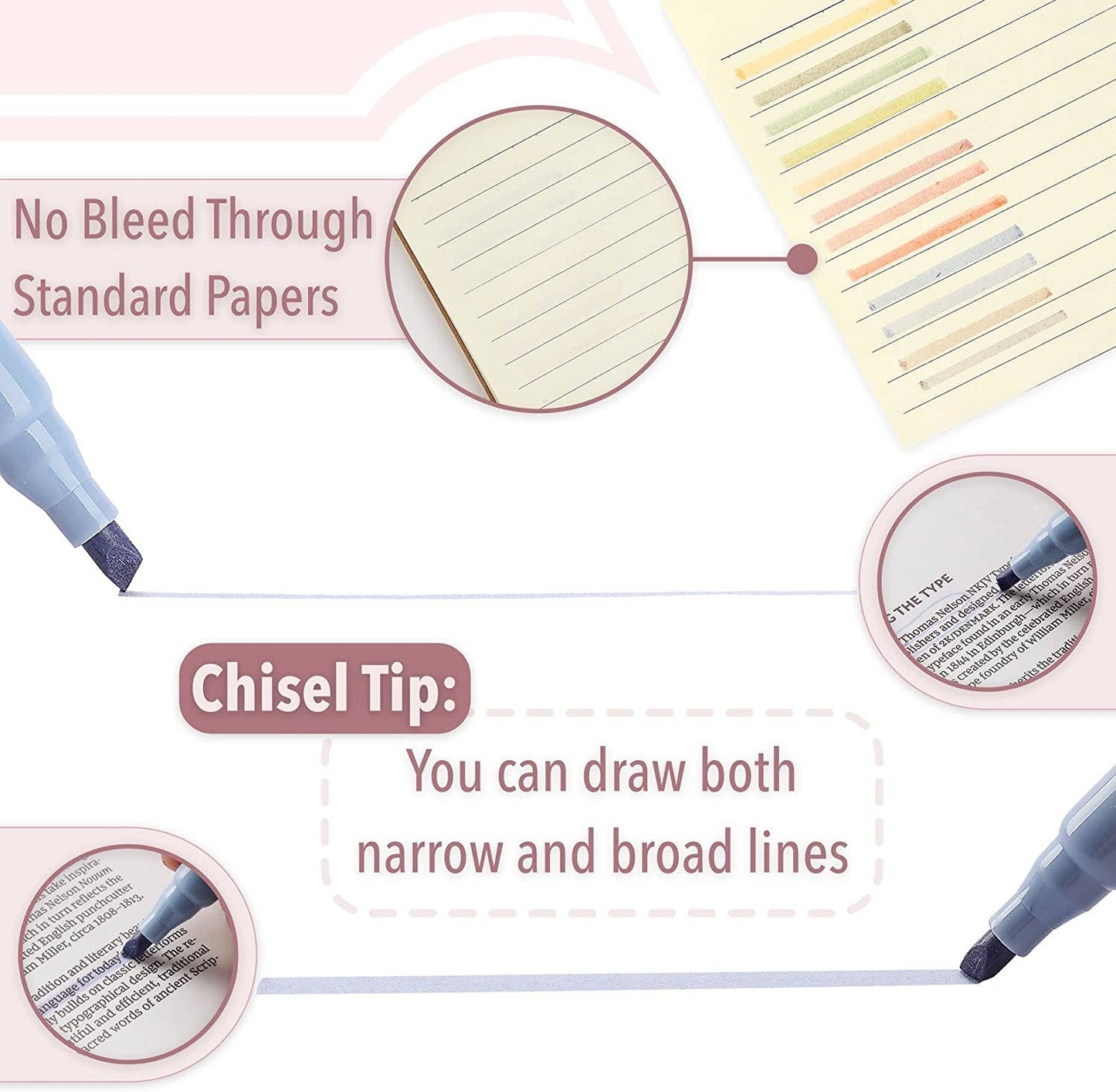 Mr. Pen - Morandi Highlighters 12 Pack Chisel Tip