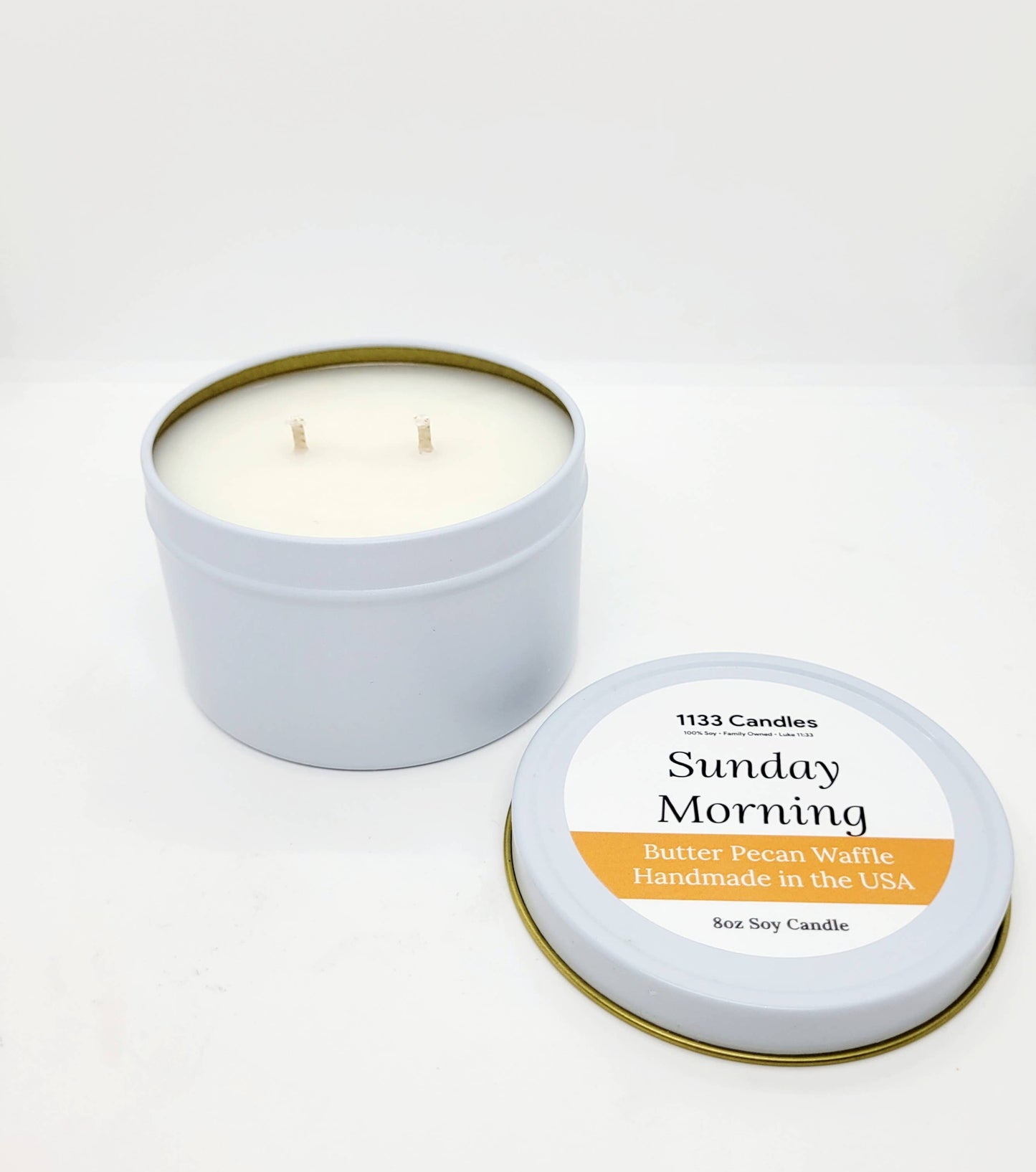 1133 Candles - 8oz Fall Candle | Butter Pecan Waffle | Sunday Morning