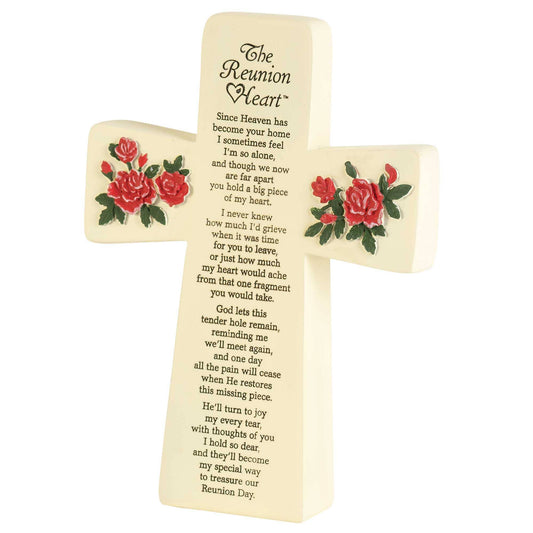 Dicksons - THE REUNION HEART RESIN TABLETOP CROSS