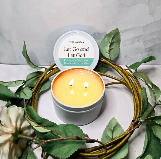 1133 Candles - 8oz Winter Candle Eucalyptus Spearmint | Christian Candle