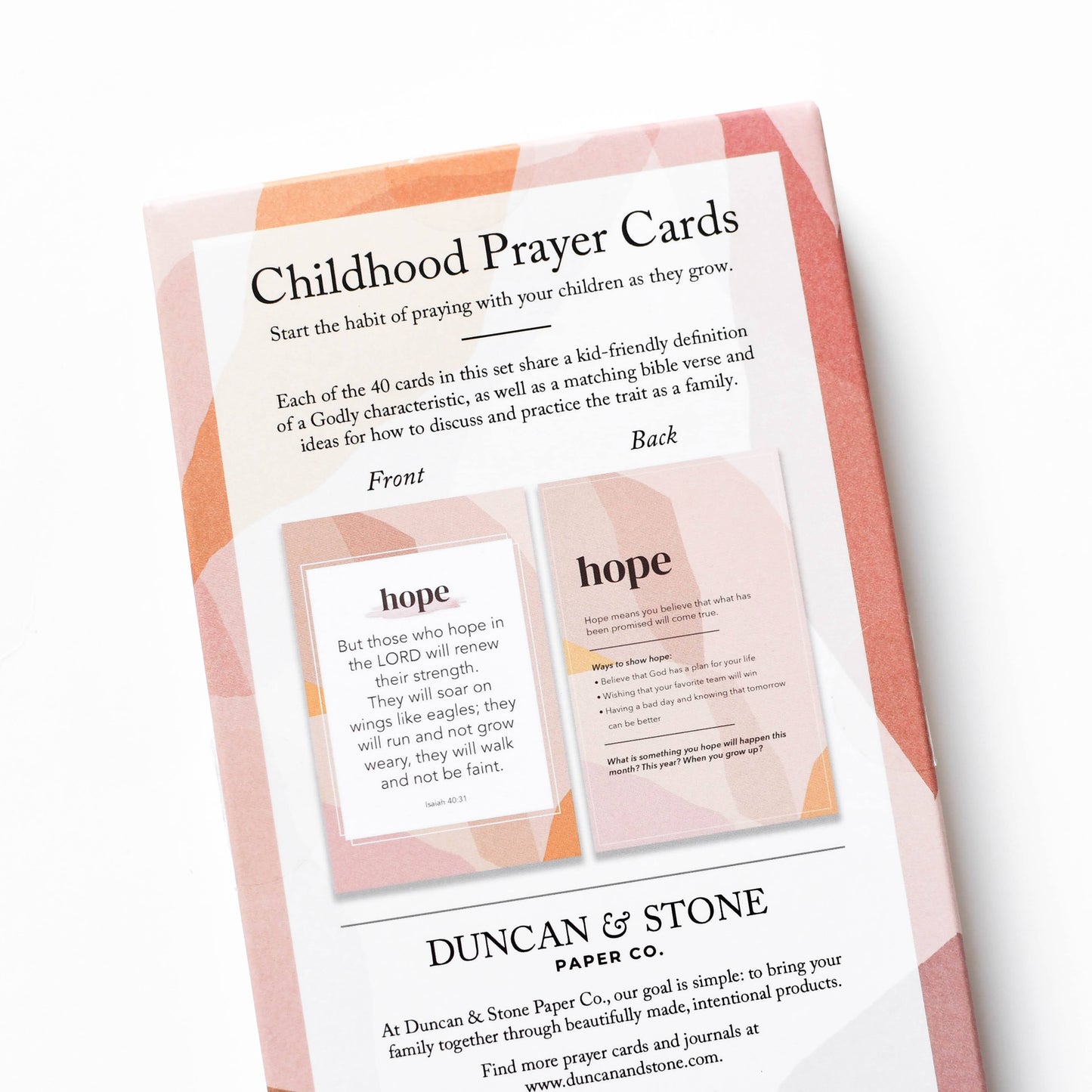 Duncan & Stone Paper Co. - Childhood Prayer Cards - Pregnancy Prayer Cards | Bible Verse Cards | Gift for Moms