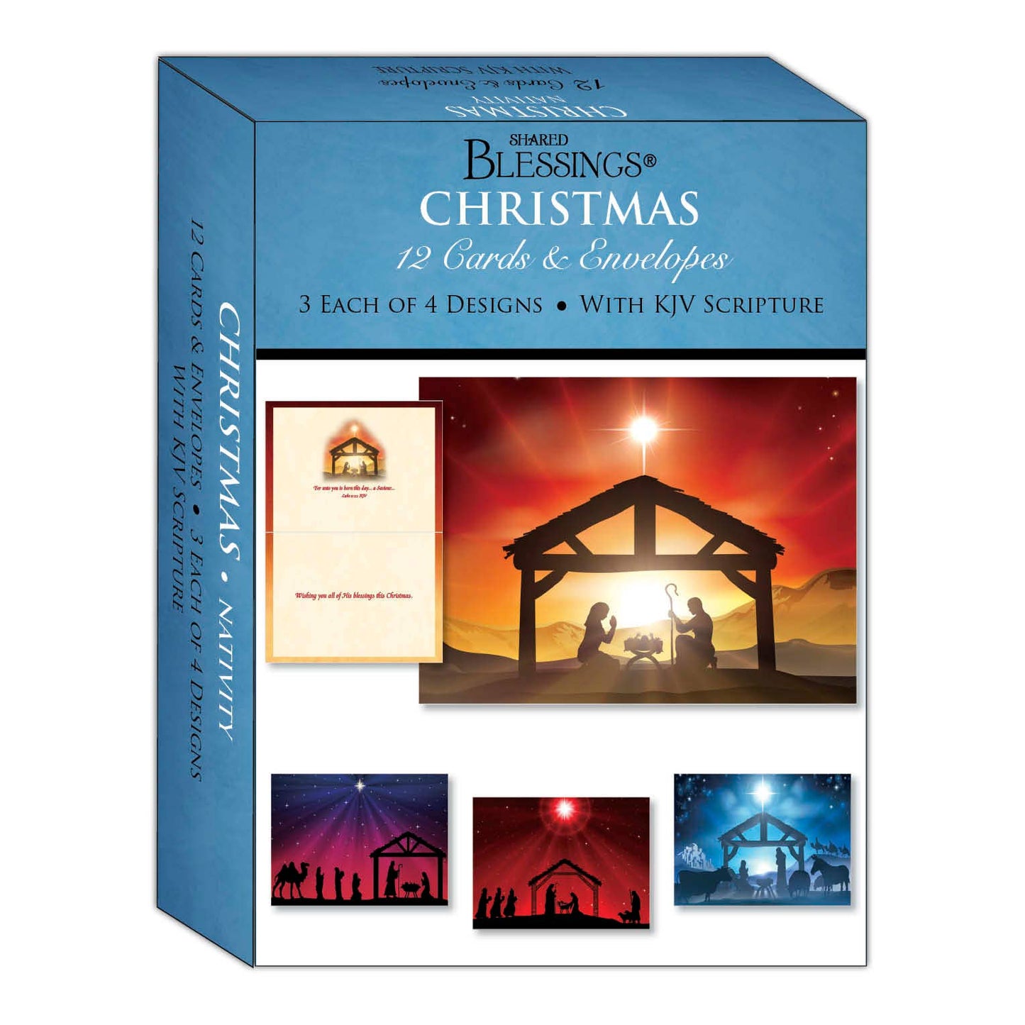 Crown Point Graphics - Religious Boxed Christmas Cards, Nativity, 12 Cards