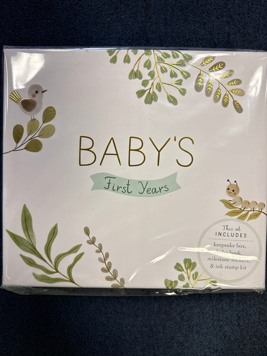 Baby’s first years- memory book with keepsake box