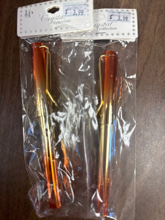 Crystal collection orange pen