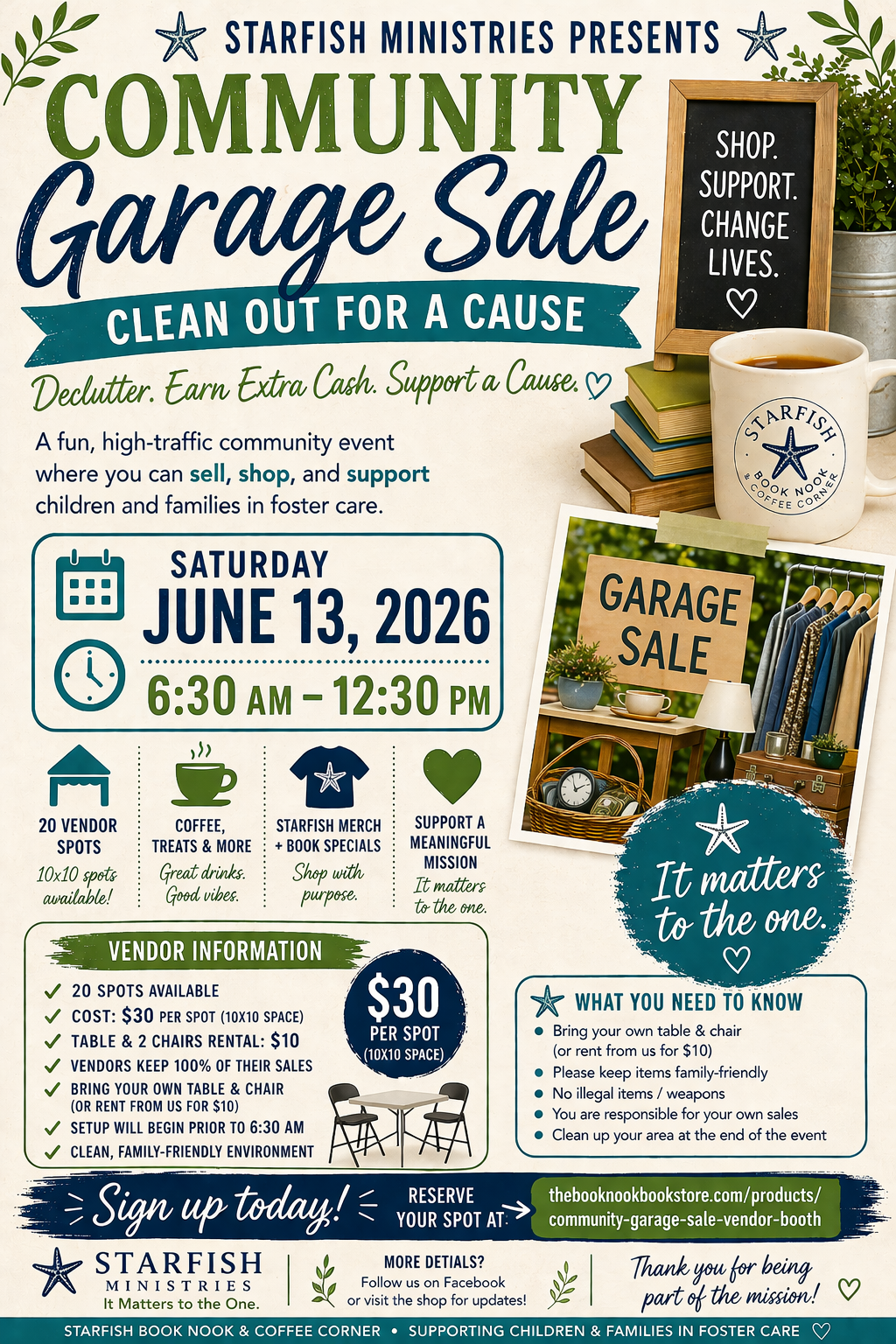 Community Garage Sale Vendor Booth