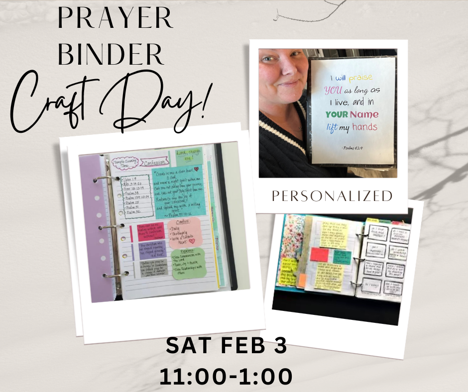 Prayer Binder Craft Saturday Morning Class (Feb 3)