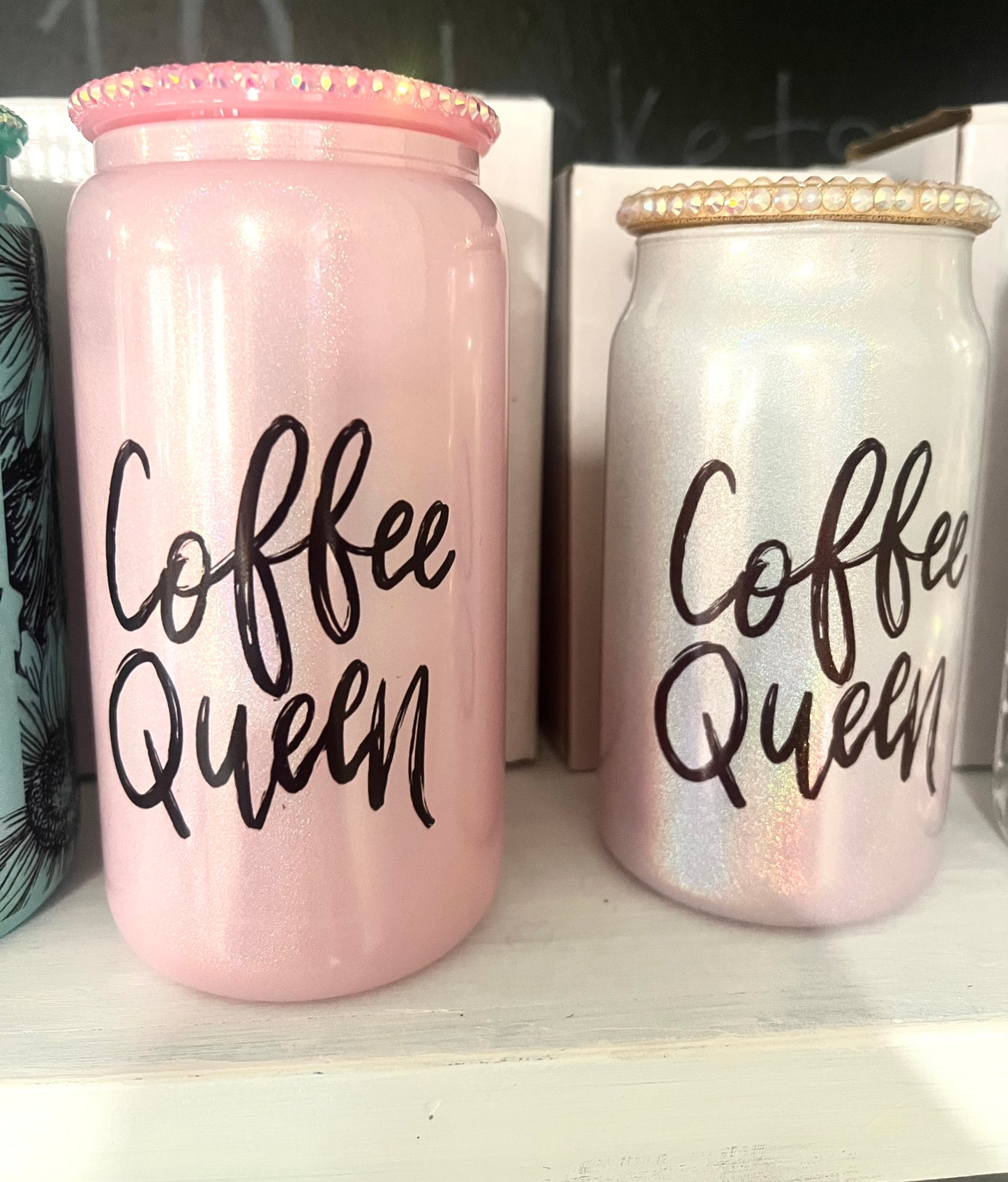 16oz Libby Glass - “Coffee Queen”