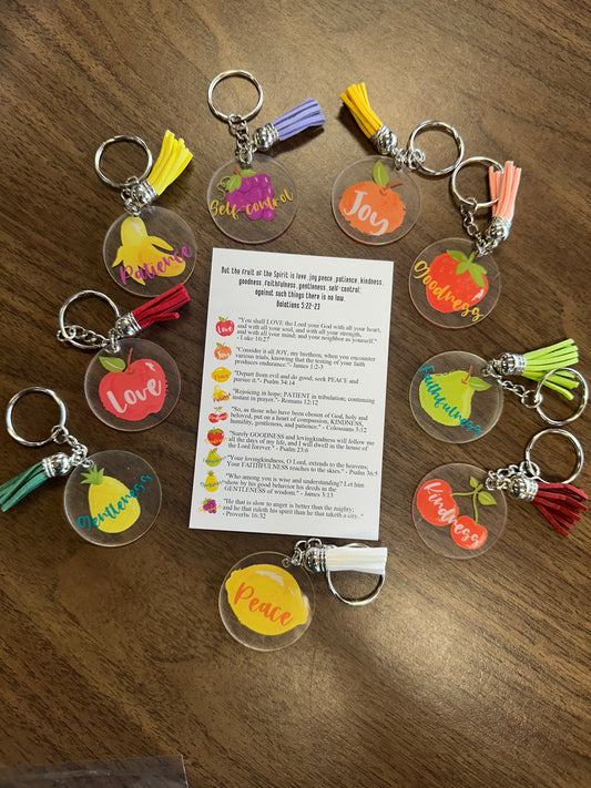 Fruit of the Spirit Keychain & Card Set