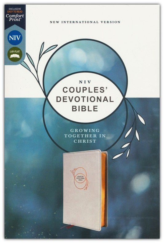 NIV Couples' Devotional Bible, Comfort Print--soft leather-look, stone