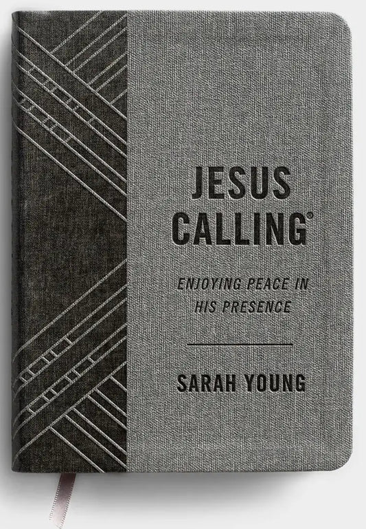 Jesus Calling - Textured Gray Leathersoft Edition with Full Scriptures