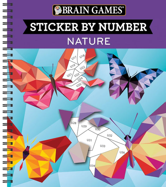 Brain Games - Sticker by Number: Nature (28 Images to Sticker