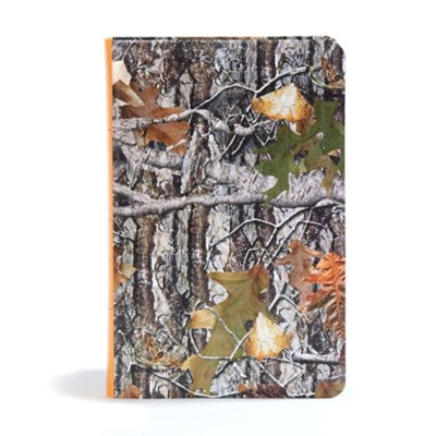 Watch Video Watch Video CSB Sportsman's Personal-Size Large-Print Bible--soft leather-look, mothwing camouflage