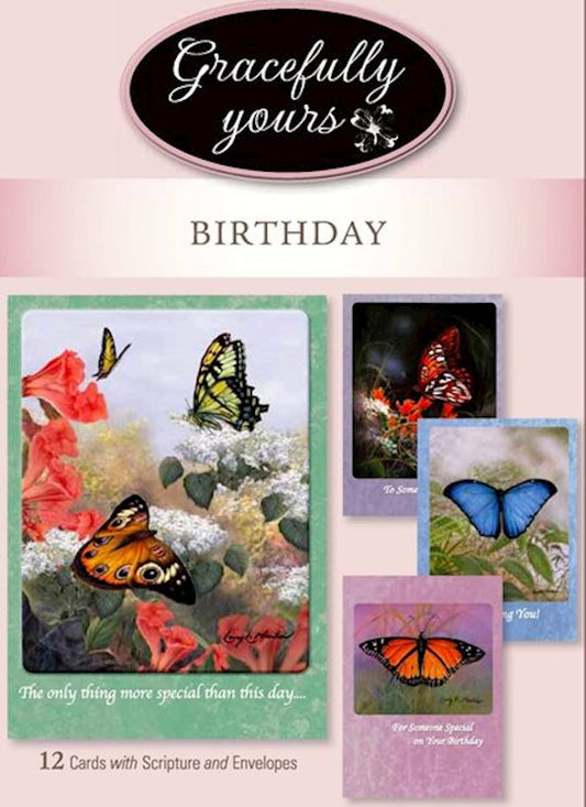 CARD-BOXED-BIRTHDAY-BLESSED BIRTHDAY (BOX OF 12)
