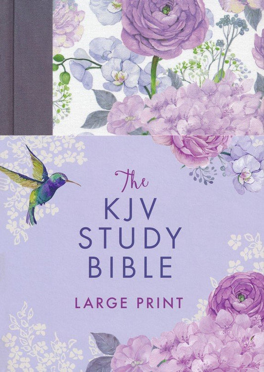KJV Study Bible - Large Print [Hummingbird Lilacs]