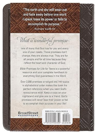 Bible Promises for Life (for Teens): The Ultimate Handbook for Your Every Need (Faux Leather) – A Powerful Bible Handbook for Teens, Imitation Leather