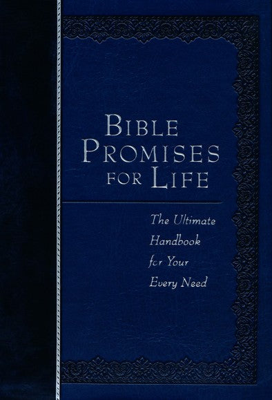 Bible Promises for Life: The Ultimate Handbook for Your Every Need, imitation leather navy