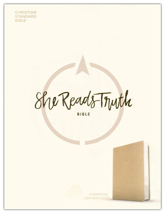 CSB She Reads Truth Bible--LeatherTouch, champagne